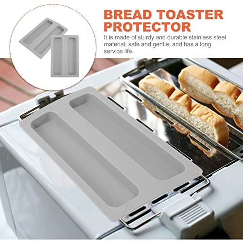 2pcs Silicone Toaster Lid 2 Slice Toaster Dirt Cover Toaster Protector Bread Maker Cover Toaster Appliance Cover Bread Machine Cover Useful Sandwich Machine Parts Grey 2 2pcs Silicone Toaster Lid 2 Slice Toaster Dirt Cover Toaster Protector Bread Maker Cover Toaster Appliance Cover Bread Machine Cover Useful Sandwich Machine Parts Grey - Image 2