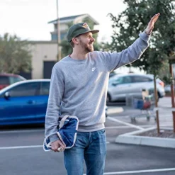 CleverMade SnapBasket Reusable Grocery Shopping Bags With Reinforced Bottom And Zippered Storage Pocket, Collapsible Durable Premium Utility Totes, 20L Size, Orange/Charcoal, 3 Pack -Kitchen Island Sale 51sebILwEOL