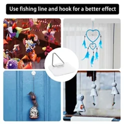 60 Pieces Invisible Adhesive Plate Hanger Wall Plate Hangers Plastic Adhesive Picture Hangers Without Nails Plate Holder Frame Hangers For Bathroom Kitchen Wall Decoration (Round&Square) -Kitchen Island Sale 51smDhtUW4L