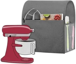 Uxja Dust Cover Compatible With 6-8 Quart KitchenAid Mixers, Dust Cover With Cloudy Side Pockets For 6-8 Quart Stand Mixers And Extra Accessories, Black -Kitchen Island Sale 51t8f7Hr8wL. AC