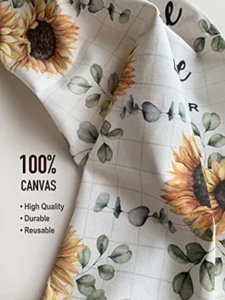 Hglian Sunflower Grocery Storage Bag Holder Wall Mount Plastic Bag Dispenser Garbage Shopping Trash Bags Container Organizer Quote Religious Sayings Farmhouse Kitchen Decor Home Blessing -Kitchen Island Sale 51tRTXbiW1L