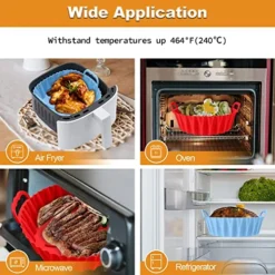 2-Pack Silicone Air Fryer Liner, 8inch Reusable Air Fryer Basket Food Safe Air Fryers Oven Accessories Easy Cleaning Air Fryers Silicone Pot Round For 3 To 5 QT Air Fryer With Kitchen Cooking Tong 9 2-Pack Silicone Air Fryer Liner, 8inch Reusable Air Fryer Basket Food Safe Air Fryers Oven Accessories Easy Cleaning Air Fryers Silicone Pot Round For 3 To 5 QT Air Fryer With Kitchen Cooking Tong -Kitchen Island Sale 51tWpE8z6pL