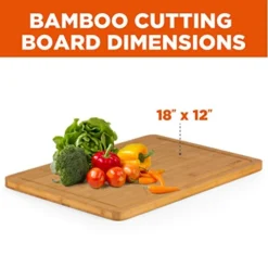 Utting Board By Commercial Chef- Premium Chopping Board- Kitchen Cutlery And Charcuterie Station For Serving Meats, Cheese And Vegetables, Bamboo (Large) -Kitchen Island Sale 51tYBjIlHPL