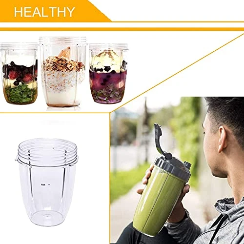 18OZ Replacement Cups Compatible With Nutribullet 600W/900w Blender Juicer(2 Pack) 6 18OZ Replacement Cups Compatible With Nutribullet 600W/900w Blender Juicer(2 Pack) - Image 6
