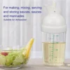 200ml Salad Dressing Shaker, Safe Durable BPA Free Prevent Leakage Drop Resistant PP Salad Dressing Jar With A Lid For Kitchen 144g(White)
