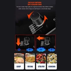 Gas Stoves, 9Cavities Tempered Glass Cooktop Burner, Desktop And Recessed Installation Suitable For Kitchen And Camping 7kw (Size : NG) -Kitchen Island Sale 51twbjU48SL