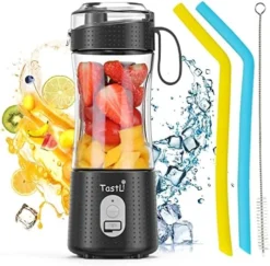 Portable Blender For Shakes And Smoothies, USB Rechargeable Mini Travel Electric Personal Size, With 13oz Blender Bottles, Powerful Motor, 6 Blades(Black) -Kitchen Island Sale 51tyqEf6JL. AC