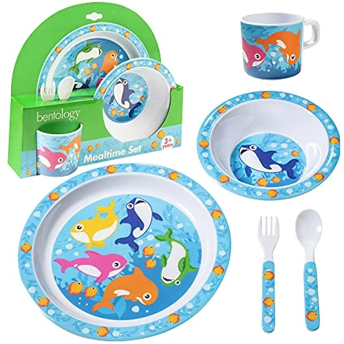 5 Pc Mealtime Baby Feeding Set For Kids And Toddlers - Includes Plate, Bowl, Cup, Fork And Spoon Utensil Flatware - Durable, Dishwasher Safe, BPA Free - Dino 14 5 Pc Mealtime Baby Feeding Set For Kids And Toddlers - Includes Plate, Bowl, Cup, Fork And Spoon Utensil Flatware - Durable, Dishwasher Safe, BPA Free - Dino - Image 14