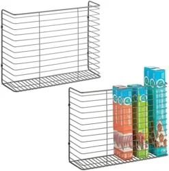 MDesign Portable Metal Farmhouse Wall Decor Angled Storage Organizer Basket Bin For Hanging In Kitchen/Pantry - Store Plastic Bags, Foils, Oils, Sandwich Bags, 2 Pack - Chrome 17 MDesign Portable Metal Farmhouse Wall Decor Angled Storage Organizer Basket Bin For Hanging In Kitchen/Pantry - Store Plastic Bags, Foils, Oils, Sandwich Bags, 2 Pack - Chrome -Kitchen Island Sale 51uThx9ZjML. AC