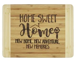 Housewarming Gifts,Engraved Cutting Board - New Home Owner Gifts ,For Sisters,Friends,Daughter,Son,Boss Gift-Sweet Home, New Home.