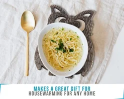 Cast Iron Owl Trivet - Decorative Trivet For Kitchen Counter Or Dining Table - Vintage, Old-Fashioned, Farmhouse, Rustic, Artisan Design - 7.75X6 - With Rubber Pegs/Feet - Recycled Metal - Rust Brown -Kitchen Island Sale 51ud2miRMtL