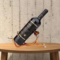 Yoga Cat Metal Sculpture Wine Bottle Rack Holder Handwork Crafts -Kitchen Island Sale 51ug0kaxlHL