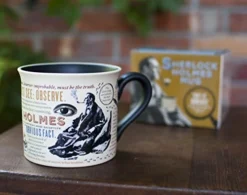 Sherlock Holmes Coffee Mug - Holmes Quotes, Rules Of Deduction, Intriguing Images, And Sidney Pagets' Portrait -Kitchen Island Sale 51uk2xs4BiL
