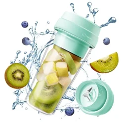 Portable Blender, Personal Blender, With USB Magnetic Contact Charging, 14 Oz Smoothie Blender, Made With High Borosilicate Glass Material Portable Juicer, Anti-silp Rubber Base, One-handed Drinking Mini Blender For Shakes And Smoothies