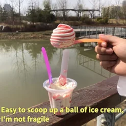 30 Color-Changing Spoons-Pink, Orange, Purple-Birthday Party Spoons-Dessert Spoons-Ice Cream Spoons-Ice Cream Sundae Bar Supplies-One-time Use Or Multiple-use-Individually Wrapped! -Kitchen Island Sale 51v026VWMuL