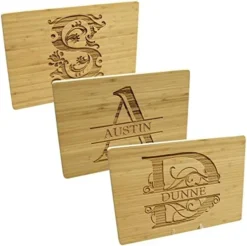 - Monogram Letter Bamboo Cutting Board Personalized & Laser Engraved Name; Great Present For Birthdays Housewarmings Client Gifts Weddings Anniversaries Parents Couples & Friends 26 - Monogram Letter Bamboo Cutting Board Personalized & Laser Engraved Name; Great Present For Birthdays Housewarmings Client Gifts Weddings Anniversaries Parents Couples & Friends -Kitchen Island Sale 51v7uObKEML. AC