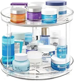 2 Tier Lazy Susan Bathroom Organizer, 9.25Inch Clear 360 Rotating Makeup Organizer For Vanity, Skincare Organizers Perfume Organizer, Spice Rack Organizer For Cabinet- Home Organization And Storage 15 2 Tier Lazy Susan Bathroom Organizer, 9.25Inch Clear 360 Rotating Makeup Organizer For Vanity, Skincare Organizers Perfume Organizer, Spice Rack Organizer For Cabinet- Home Organization And Storage -Kitchen Island Sale 51vC6K3BS1L. AC