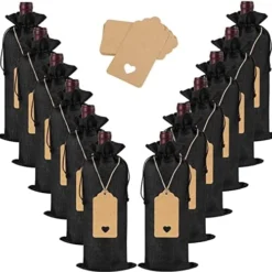 Burlap Wine Bags With Drawstrings, Wine Gift Bags - Reusable Bottle Bags Perfect For Travel, Wedding, Birthday, Housewarming And Dinner Party(Red) -Kitchen Island Sale 51vHmMvkcRL. AC