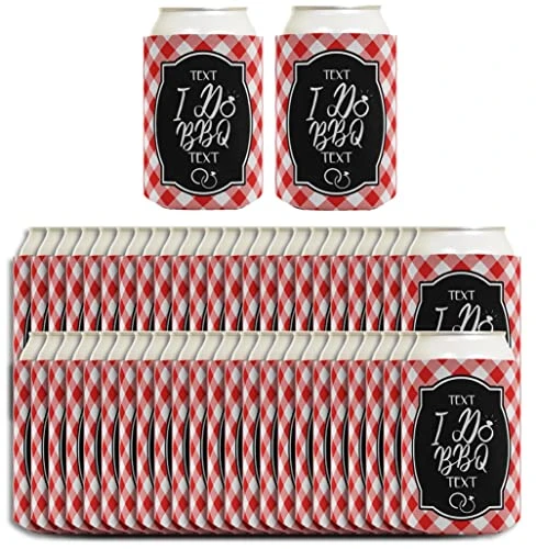 I Do BBQ Wedding Favors Custom Text Save-the-Dates 48-pack Customized Can Coolies Drink Coolers Red 1 I Do BBQ Wedding Favors Custom Text Save-the-Dates 48-pack Customized Can Coolies Drink Coolers Red