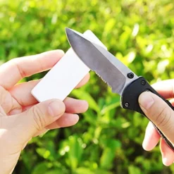 Mini Double Side Whetstone-Diamond Ceramic Pocket Knife Sharpener | Outdoor Knife Sharpener | Portable Diamond Abrasive Tools | Good Partner For Various Outdoor Activities -Kitchen Island Sale 51vVJ5vDObS
