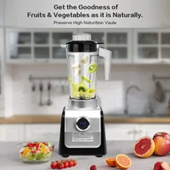 1300W Countertop Blender ,Professional Grade Countertop Blender, High Speed Blender, High Performance For Ice Crushing, Juicer, Smoothie, Soymilk Or Nut Butter Maker, Precision Smart Variable Speed, Stainless Steel Blades, Silver