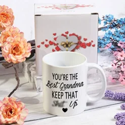 You're The Best Grandma Keep That Coffee Mug Funny Coffee Mug For Grandma Birthday Mother's Day Gift For Grandma From Granddaughter Grandson Grandchildren Grandkids 11 Ounce White -Kitchen Island Sale 51wDE4GH7KL