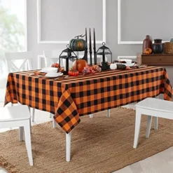 Use Living Fall Buffalo-Check Table Runner, Seasonal Farmhouse Table Runner, 13" W X 70" L, Orange And Black -Kitchen Island Sale 51x2LdRv4BL. AC 1