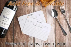 4x6 Recipe Card Protectors, 105 PACK Thick Recipe Card Covers Clear With 56 Divider Labels, Plastic Recipe Card Sleeves 1 Pockets Per Page Fit Into 4 X 6 Recipe Box And Recipe Cards Holder -Kitchen Island Sale 51x5WyfZL7L