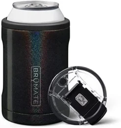 Hopsulator DUO 2-in-1 Can Cooler Insulated For 12oz Cans + 100% Leak Proof Tumbler With Lid | Can Coozie Insulated For Hard Seltzer, Beer, Soda And Energy Drinks (Glitte Charcoal) -Kitchen Island Sale 51xMg07IikL. AC