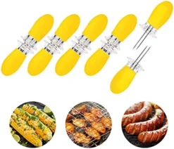 10Pcs/5 Pairs Corn Holders, Stainless Steel Corn On The Cob BBQ Fork Skewers For Home Cooking Parties Camping(Black) -Kitchen Island Sale 51xMkBKejOS. AC