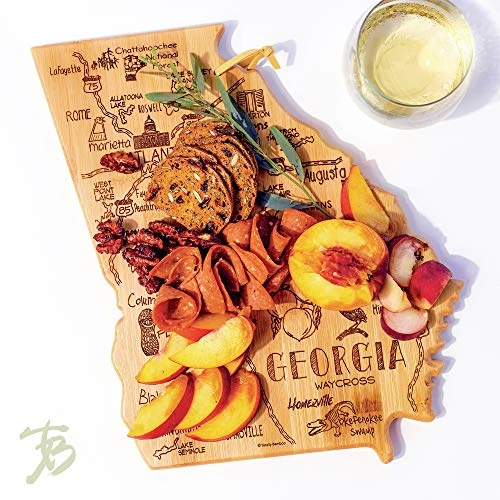 Destination Georgia State Shaped Serving And Cutting Board, Includes Hang Tie For Wall Display 1 Destination Georgia State Shaped Serving And Cutting Board, Includes Hang Tie For Wall Display