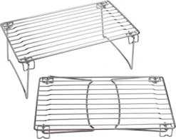 2 Pack - DecoBros Stackable Kitchen Cabinet Organizer, Chrome -Kitchen Island Sale 51xRZjrlURL