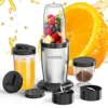 850W Bullet Personal Blender For Shakes And Smoothies, 11 Pieces Countertop Smoothie Blenders For Kitchen, Protein Drinks, Small Cup Blender Grinder With 2 * 17Oz To-Go Cups And Spout Lids, BPA Free, Pulse Technology (Black)