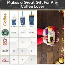 Axendale Iced Coffee Sleeve For Large Sized Cups - 2 Pack - Neoprene Iced Coffee Sleeve (2 PK Large 32oz, American Flag) -Kitchen Island Sale 51xbwJC7gnS
