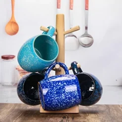 21 Oz Large Ceramic Coffee Mug, Handmade Pottery Big Tea Cup For Office And Home, Big Handle Hot And Cold Drinking, Microwave And Dishwasher Safe, Unique Texture Glaze (Deep Blue) -Kitchen Island Sale 51xv5daTW6L