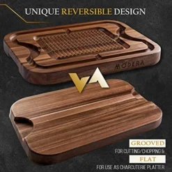 Large Acacia Wood Cutting Board, Premium Butcher Block For Carving Meat W/Deep Juice Grooves, Non Slip Spikes Reversible Design For Slicing Chopping & Serving Mothers Day Holiday Gift | 12x16x1.5" 10 Large Acacia Wood Cutting Board, Premium Butcher Block For Carving Meat W/Deep Juice Grooves, Non Slip Spikes Reversible Design For Slicing Chopping & Serving Mothers Day Holiday Gift | 12x16x1.5" -Kitchen Island Sale 51y3mleLsvL