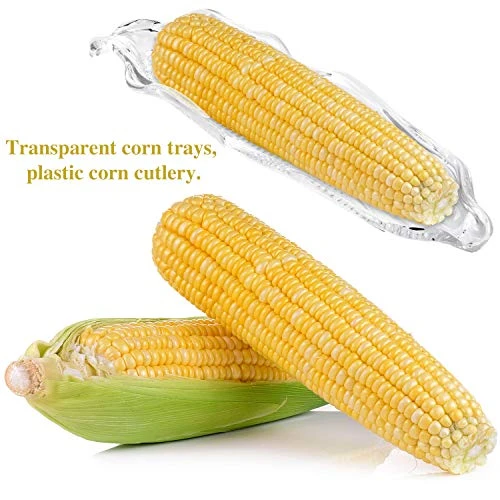 12 Pieces Corn Cob Holders And Dish Set Transparent Dish Stainless Steel Skewer Needle BBQ Tool And Plastic Corn Tray 4 12 Pieces Corn Cob Holders And Dish Set Transparent Dish Stainless Steel Skewer Needle BBQ Tool And Plastic Corn Tray - Image 4