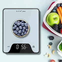 [Upgraded] LIVIN Digital Food Scale, Large LED Display Kitchen Scale, High Accuracy, 1g/0.1oz Precise Graduation, Water-Resistant Top, 4 Units, Easy Tare, Portable For Cooking/Baking, 22lb/10kg -Kitchen Island Sale 51yG2gXsmBL