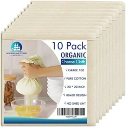 8 PCS Reusable Cheesecloth, Grade 100, 20x20 Inch Hemmed Organic Cheese Cloth For Straining Craft, 100% Cotton Unbleached Cloth Strainer For Cooking, Baking, Juicing, Cheese Making -Kitchen Island Sale 51yOmb8lPL. AC