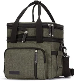 Dult Lunch Box For Work, Expandable Large Lunch Bags For Women Men, Leakproof Double Deck Lunch Box Cooler Tote Bag With Removable Shoulder Strap (Grey) -Kitchen Island Sale 51yPy1U3f3L. AC