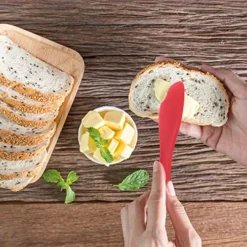 12 Pcs Plastic Butter Knife Spreader Versatile Kitchen Frosting Knives For Cheese Cream Icing Jam, Red Green Pink Blue, 7 X 1.4 Inch -Kitchen Island Sale 51yQYuMSjfL