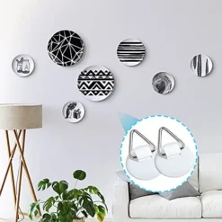50Pcs Invisible Adhesive Plate Hanger, Vertical Plate Holders For Wall, Adhesive Plate Hanger Hooks For Plate Pictures Wall Decor (white) -Kitchen Island Sale 51yq3LkdlkL