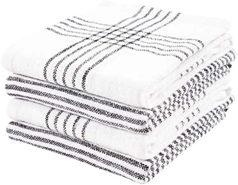 Set Of 4 Monaco Relaxed Casual Slubbed Kitchen Towel | 100% Cotton Dish Towel, 18 X 28 Inches | Soft And Absorbent Farmhouse Kitchen Towel | Set Of 4 (Blue) 2 Set Of 4 Monaco Relaxed Casual Slubbed Kitchen Towel | 100% Cotton Dish Towel, 18 X 28 Inches | Soft And Absorbent Farmhouse Kitchen Towel | Set Of 4 (Blue) - Image 2