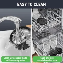 850W Bullet Personal Blender For Shakes And Smoothies, 11 Pieces Countertop Smoothie Blenders For Kitchen, Protein Drinks, Small Cup Blender Grinder With 2 * 17Oz To-Go Cups And Spout Lids, BPA Free, Pulse Technology (Black) -Kitchen Island Sale 51z76NH0GGL