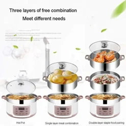 Smart Carb, Food Steamer, Multigrain Slow Cooker With Keep Warm Function And Timer -Kitchen Island Sale 51zPeEluD7L