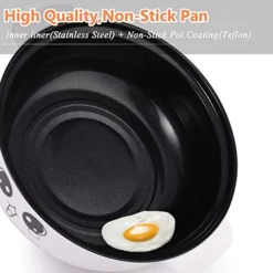 4-in-1 Multifunction Electric Cooker Skillet Wok Electric Hot Pot For Cook Rice Fried Noodles Stew Soup Steamed Fish Boiled Egg Small Non-stick With Lid (2.3L, Without Steamer) -Kitchen Island Sale 51zvMMmj59L