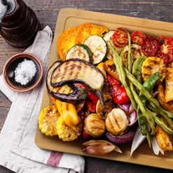 Utting Board By Commercial Chef- Premium Chopping Board- Kitchen Cutlery And Charcuterie Station For Serving Meats, Cheese And Vegetables, Bamboo (Large) -Kitchen Island Sale 616w4RNSQiL