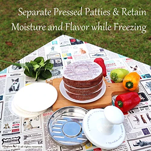 Wax Patty Paper Sheets For 5 Inches Burger Press - 500 Pcs Round Hamburger Patty Paper To Separate Frozen Pressed Patties - Circle Burger Paper For Easy Release From Patty Maker Mold 3 Wax Patty Paper Sheets For 5 Inches Burger Press - 500 Pcs Round Hamburger Patty Paper To Separate Frozen Pressed Patties - Circle Burger Paper For Easy Release From Patty Maker Mold - Image 3