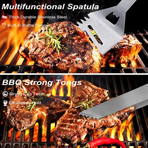 26PCS Grill Accessories For Outdoor Grill Utensils Set Stainless Steel BBQ Tools Grilling Tools Set For Father's Day Birthday Presents, Barbecue Accessories Kit Ideal Grilling Gifts For Men Dad 2 26PCS Grill Accessories For Outdoor Grill Utensils Set Stainless Steel BBQ Tools Grilling Tools Set For Father's Day Birthday Presents, Barbecue Accessories Kit Ideal Grilling Gifts For Men Dad - Image 2
