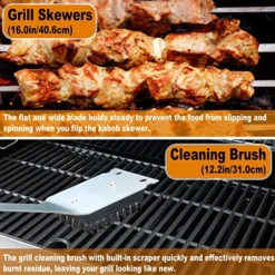 26PC Exclusive BBQ Grill Accessories In Aluminum Case For Birthday Christmas Grilling Gifts - Premium Grill Utensils Set With Barbecue Claws, Meat Injector, Thermometer For Smoker, Camping -Kitchen Island Sale 61D2lVC35wL